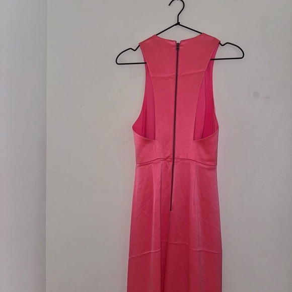 Alice + Olivia Neon Pink Racerback Evening Gown Dress - Picture 3 of 4